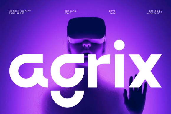 Agrix: A Futuristic Display Typeface for Modern Brands