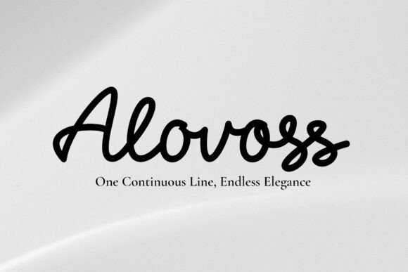 Alovoss: The Modern Monoline Script Font for Makers