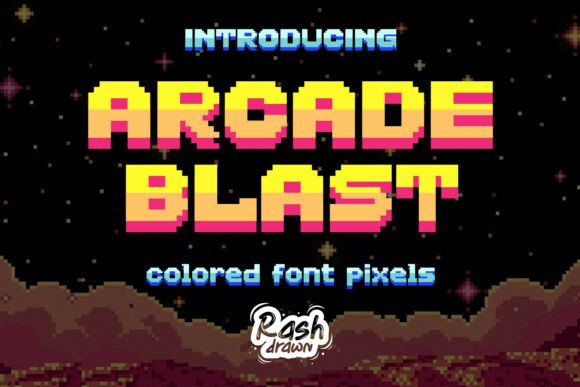 Arcade Blast: A Vibrant Retro Pixel Color Font for Modern Brands