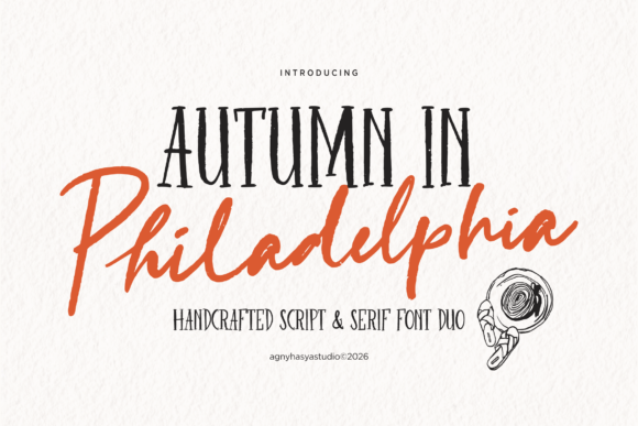 Autumn in Philadelphia Font for Small Business Branding