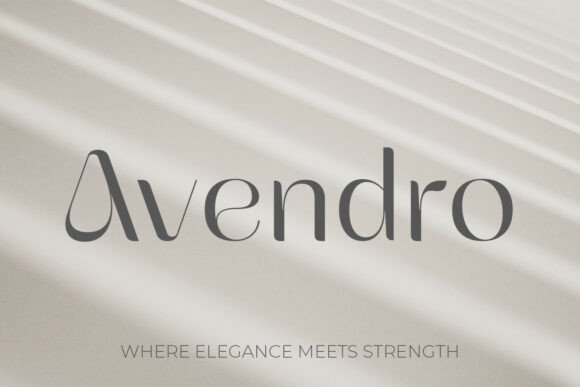 Avendro: A Bold Serif Typeface for Luxury Branding