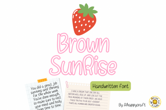 Brown Sunrise: A Cute Handwritten Font for Editors