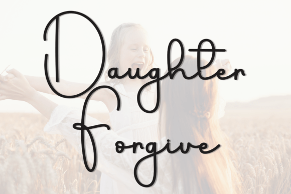 Daughter Forgive Typeface for Web Design