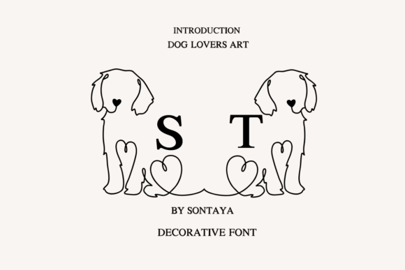 Dog Lovers Art: A Decorative Typeface for Editorial Charm