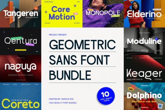 Geometric Sans Bundle for Modern Web Typography