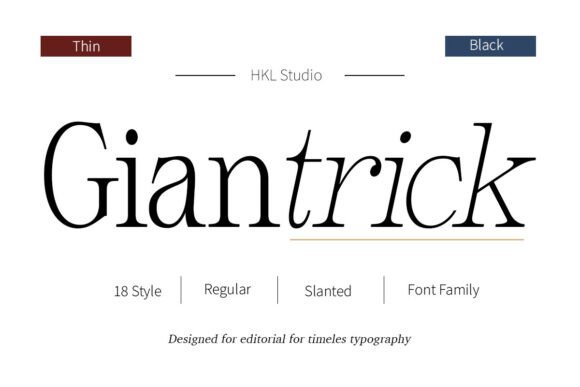 Giantrick: A Sophisticated Serif Font for Luxury Branding