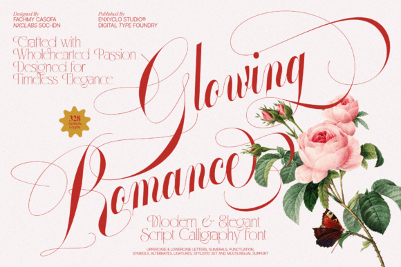 Glowing Romance Font for Elegant Handmade Designs