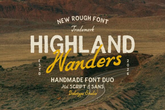 Highland Wanders: A Hand-Drawn Typeface for Editorial Design