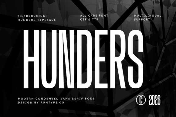 Hunders: A Bold Modern Sans Serif Font for Web Design