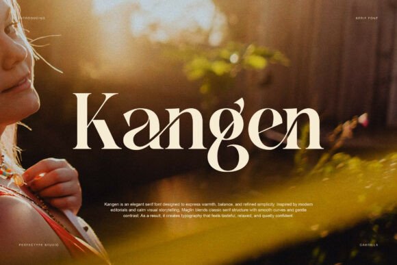 Kangen: A Modern Serif Font for Confident Branding