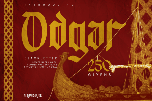 Odgar Blackletter Typeface for Editorial Design