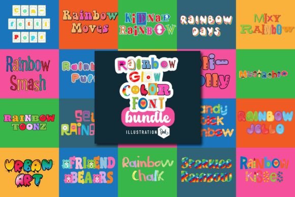 Rainbow Glow Color Font for Vibrant Branding