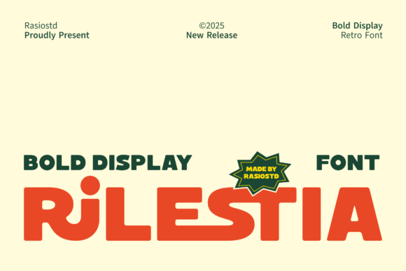 Rilestia: A Bold Retro Display Font for Web Design