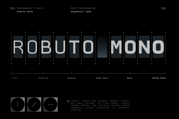 Robuto Mono Typeface for Modern Crafters