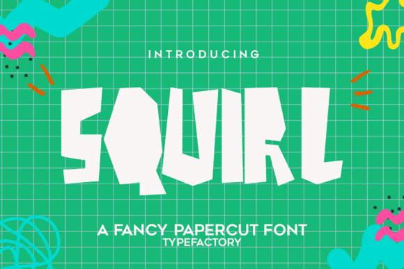 Squirl: A Playful Papercut Display Font for Makers