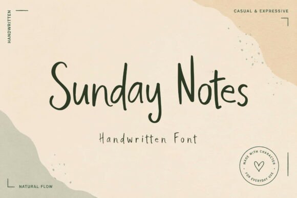 Sunday Notes Typeface for Digital Design